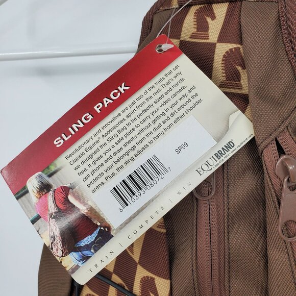 NWT Classic Equine Travel Collection Zip Up Sling One Shoulder Backpack Bag - Picture 5 of 7